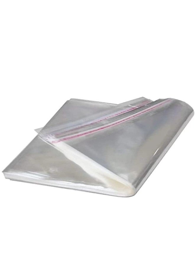 Kashvi Luck Self Adhesive Plastic Bag-50 Pcs With Reusable/Suitable for Saree Packing, Garment Cover and Other Packing Purposes (Transparent) (9 x 12 Inches (23 x 31 cm))