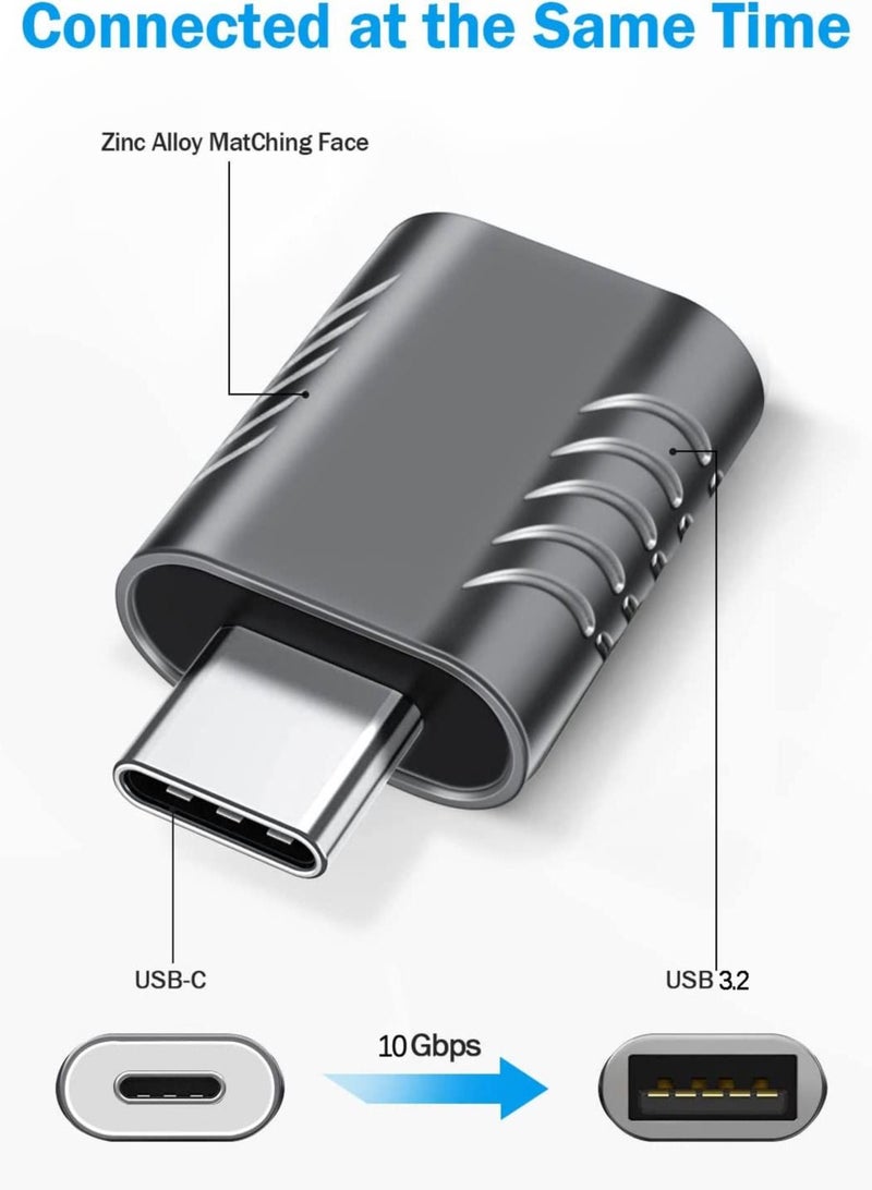 2 Pack USB A to USB C Adapter USB C Male to USB Female Adapter USB C Adapter USB 3.2 to USB C Data Transfer Adapter for MacBook Pro iPad Pro More Type C and Thunderbolt 3 Devices  - Image 2