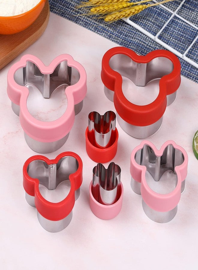 CokiArt 6pcs Mouse Cookie Cutters Set,Sandwich Biscuit Cutter, Food Grade Stainless Steel Sandwich Cookie Cutters for Baking - Image 3