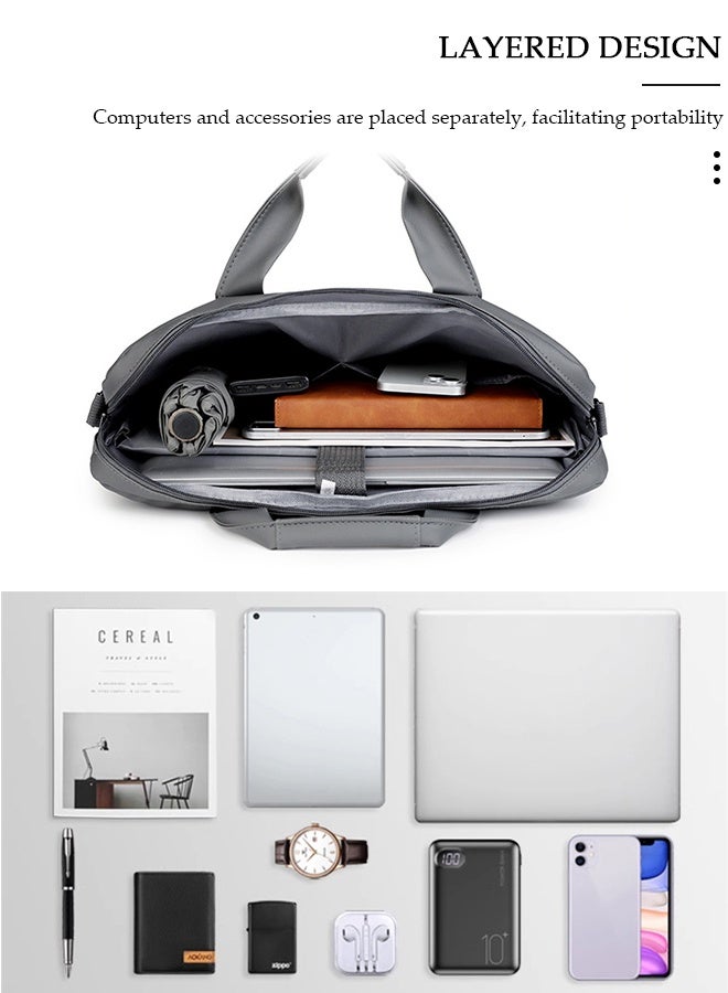 DUNISO 16 Inch Laptop Bag Lightweight Computer Bag Travel Business Handbag Briefcase Water Resistance Shoulder Messenger Bag for Men and Women Work Office - Image 4