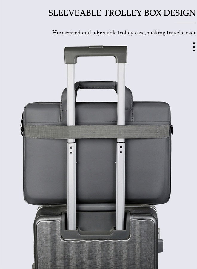 DUNISO 16 Inch Laptop Bag Lightweight Computer Bag Travel Business Handbag Briefcase Water Resistance Shoulder Messenger Bag for Men and Women Work Office - Image 3