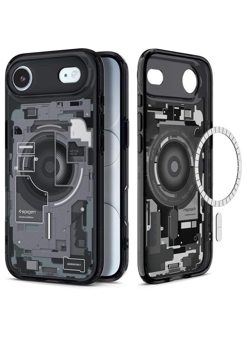 Spigen Ultra Hybrid MagFit iPhone 17 Air Case Cover with MagSafe (2025) - Zero One Black - Image 1