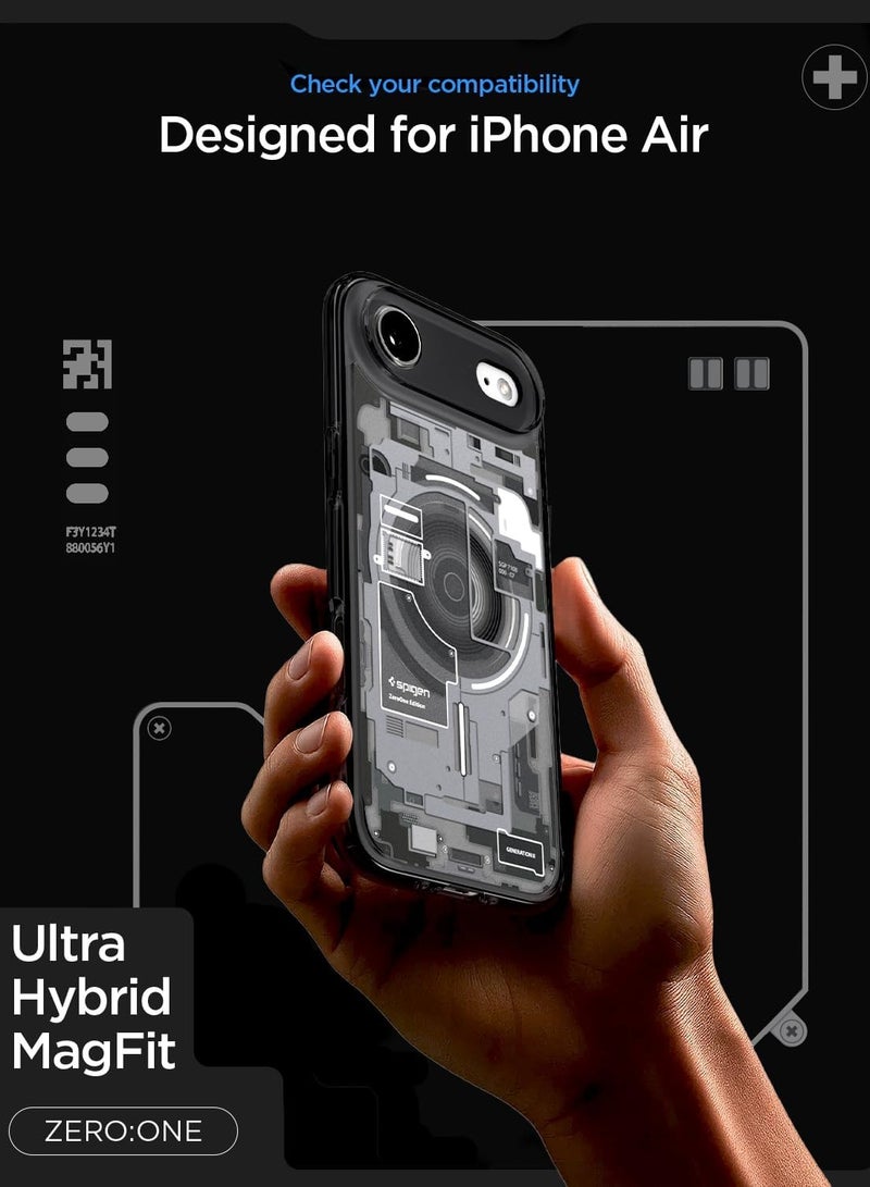 Spigen Ultra Hybrid MagFit iPhone 17 Air Case Cover with MagSafe (2025) - Zero One Black - Image 2