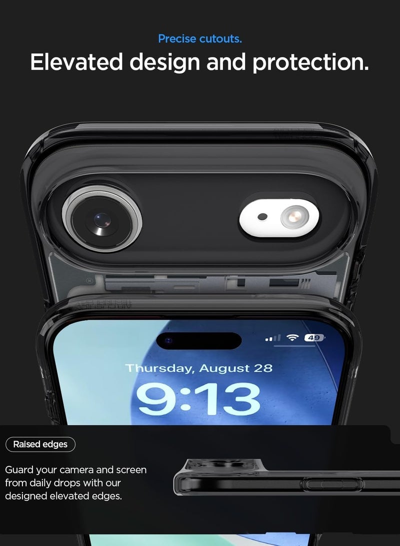 Spigen Ultra Hybrid MagFit iPhone 17 Air Case Cover with MagSafe (2025) - Zero One Black - Image 5