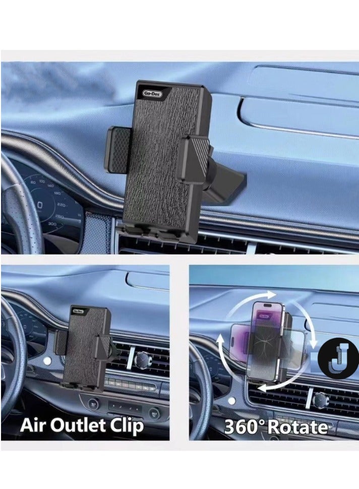 JAJEEK Vehicle Car Phone Holder – Rotatable Air Vent Mount for iPhone & Android with Secure Grip Design - Image 2