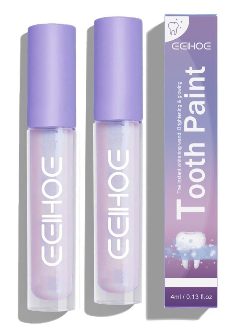 Excefore Tooth Gloss, 2 Pcs Purple Teeth Whitening, Tooth Stain Removal, for Tooth Stain Removal, Instant Gloss Results, Fast Removes Years of Stains - Image 1