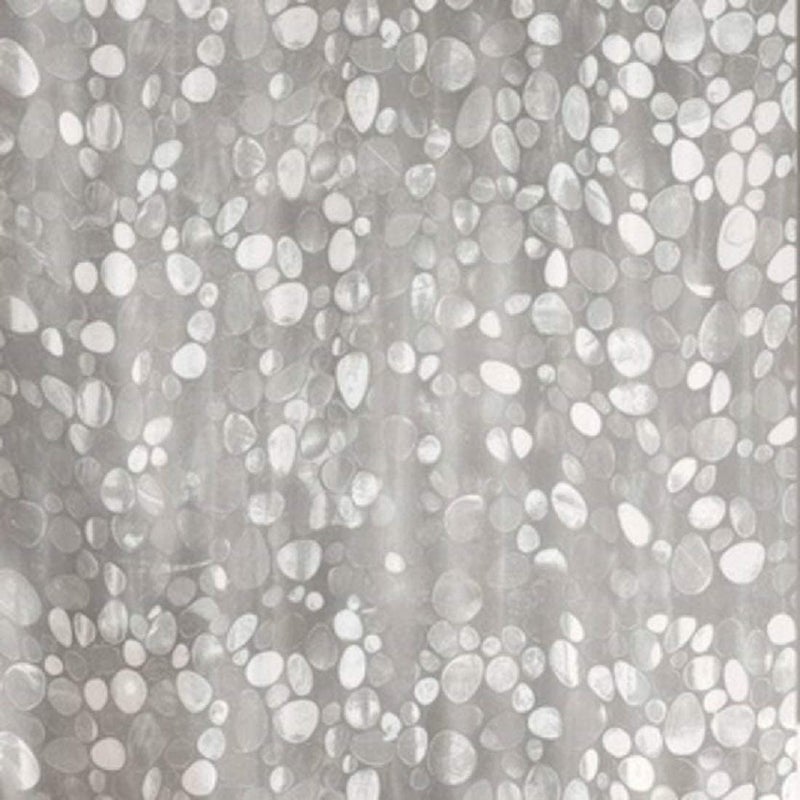 SHAVIN PVC Transparent Diamond Designed Bathroom Shower Curtain with Hooks (54 x 108 Inches, Transparent) - Image 3
