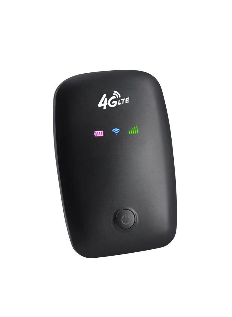 عام نقطة وصول واي فاي محمولة، تدعم سرعة تصل إلى 150 Mbps، بحجم مدمج مع مؤشر LED أسود، جهاز توجيه 4G محمول ومستقر مزود بفتحة شريحة SIM، مناسب للسفر. - Image 1