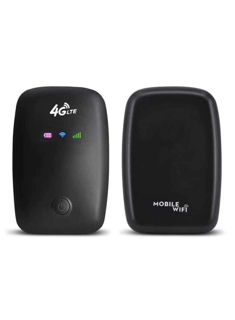 عام نقطة وصول واي فاي محمولة، تدعم سرعة تصل إلى 150 Mbps، بحجم مدمج مع مؤشر LED أسود، جهاز توجيه 4G محمول ومستقر مزود بفتحة شريحة SIM، مناسب للسفر. - Image 2