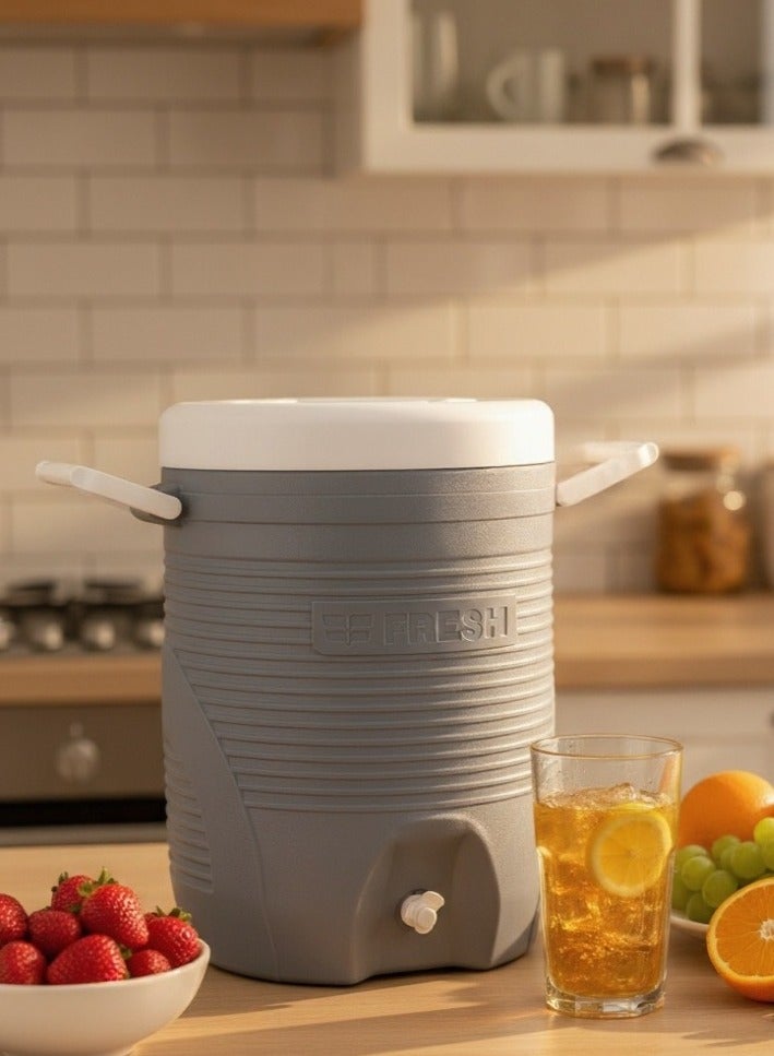Fresh Water Cooler with handle 42 Liter Grey/White - Image 2