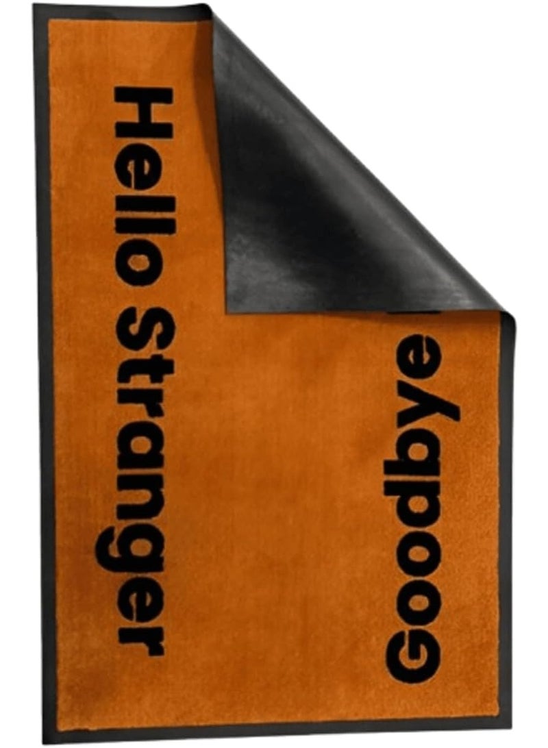 DARNA Hello Stranger Welcome Doormat, Brown, 90 x 60 cm - Image 3