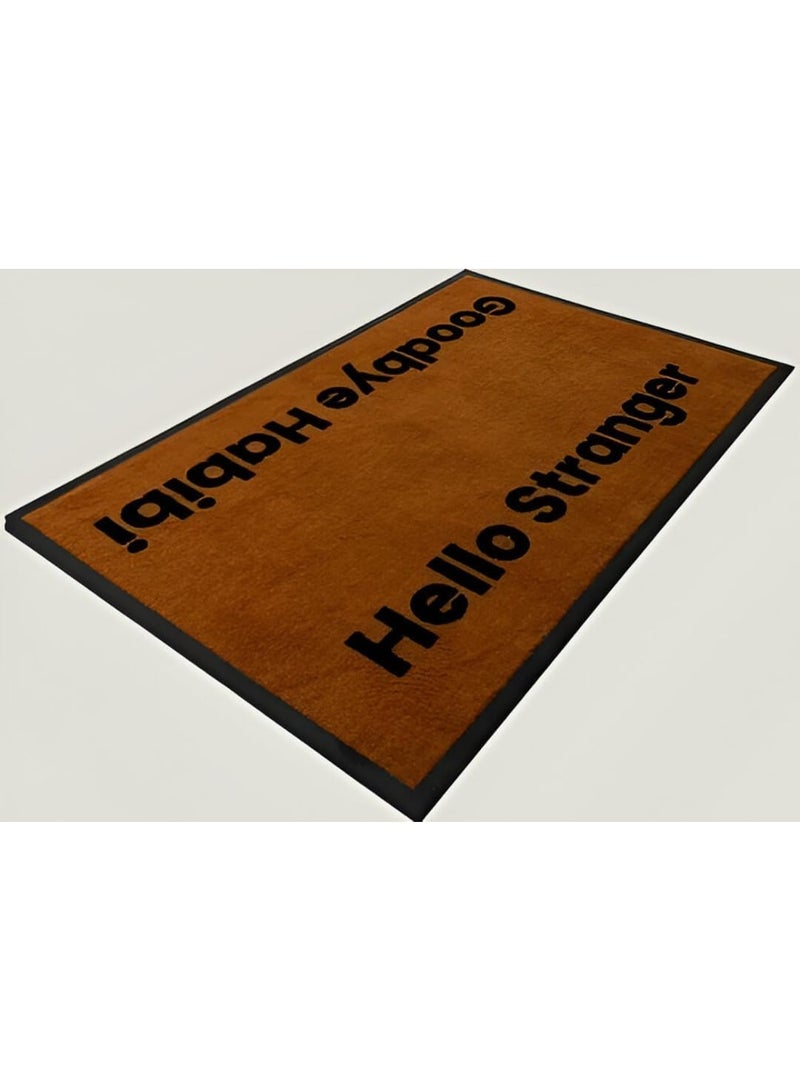 DARNA Hello Stranger Welcome Doormat, Brown, 90 x 60 cm - Image 4