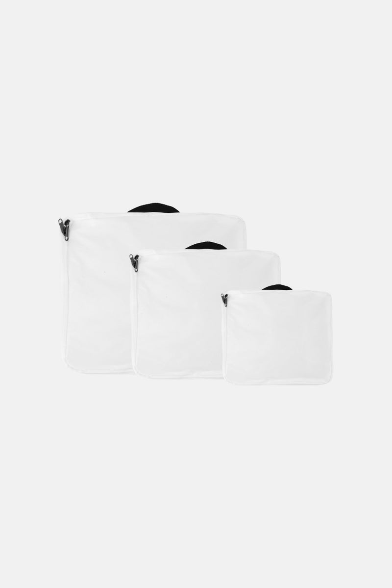 YOTO 3 Pcs Printed Packing Cube, White - Image 3