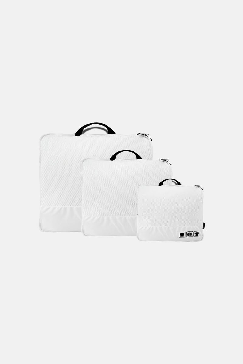 YOTO 3 Pcs Printed Packing Cube, White - Image 1