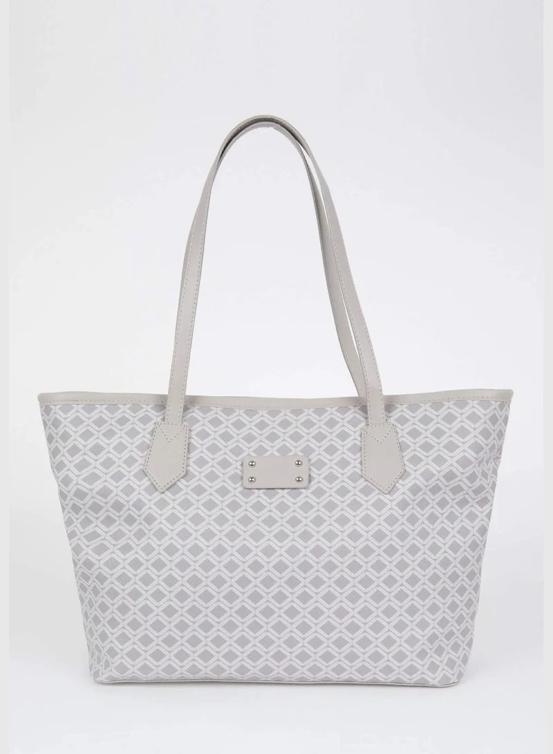ديفاكتو Faux Leather Polka Dot Print Big Bag & Wallet