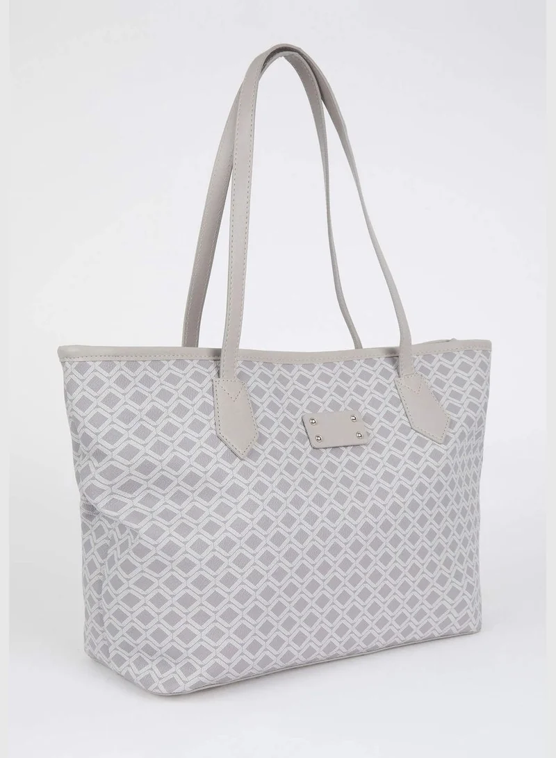 ديفاكتو Faux Leather Polka Dot Print Big Bag & Wallet