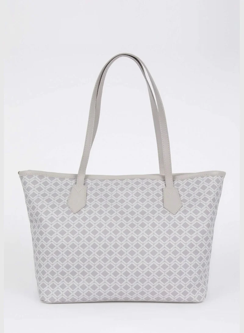 ديفاكتو Faux Leather Polka Dot Print Big Bag & Wallet