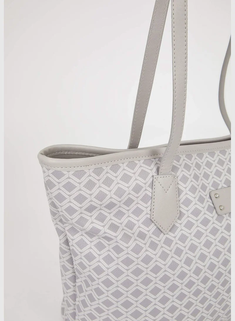 ديفاكتو Faux Leather Polka Dot Print Big Bag & Wallet