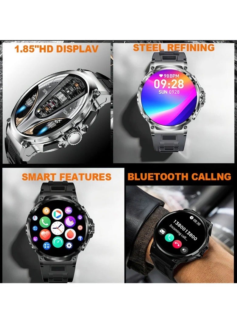 HD Smartwatch for Men with Bluetooth Call 1.85 Inch Screen and Long-Lasting Battery - Image 2