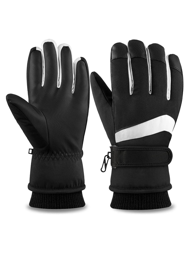 SYOSI Snow Ski Gloves Waterproof, Ski Gloves Women -30°F Waterproof Winter Gloves Touchscreen Snow Gloves Women Men Warm Windproof Snowboard Gloves for Cold Weather (L)  - Image 1