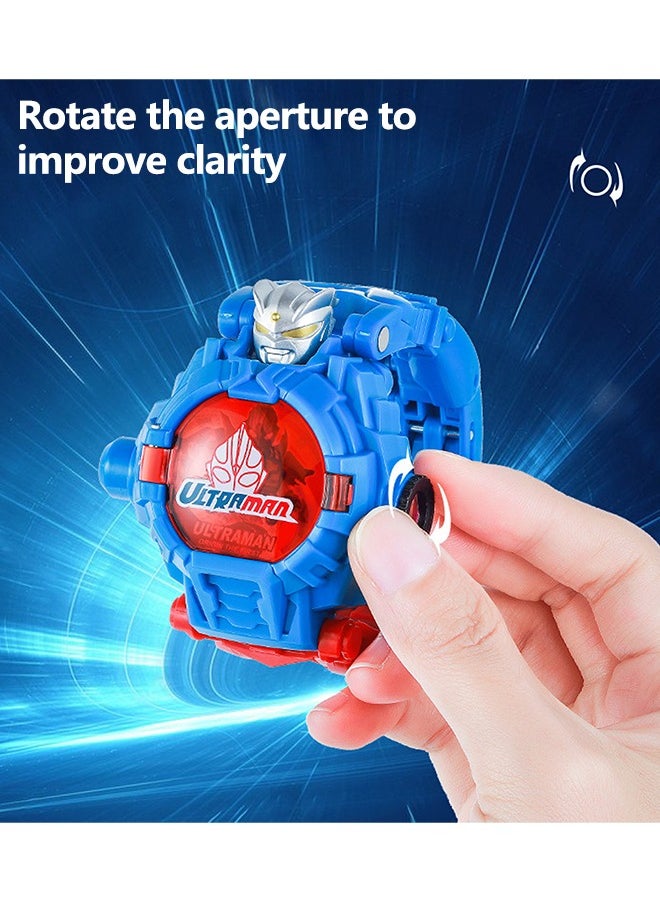 Ultraman Projector Watch, Transformer Watch Robot Toys, Transforming Electronic Watch Toys for Kids Boys Girls Gift, A watch equipped with a projector that displays images of 24 Ultraman figures  - Image 3