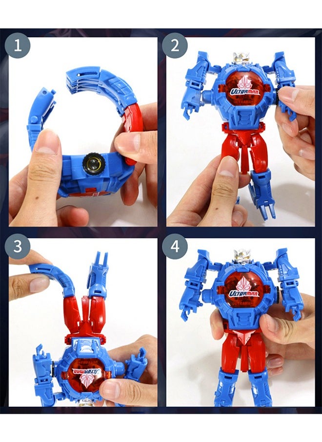 Ultraman Projector Watch, Transformer Watch Robot Toys, Transforming Electronic Watch Toys for Kids Boys Girls Gift, A watch equipped with a projector that displays images of 24 Ultraman figures  - Image 5