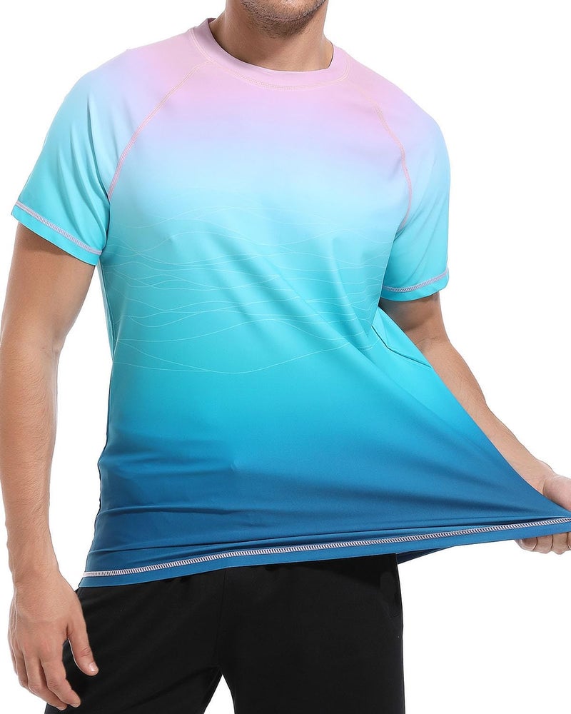 VAYAGER Men's Swim Shirts Rash Guard UPF 50+ T Shirts Quick Dry Loose Fit Water Surfing Shirt - Image 4