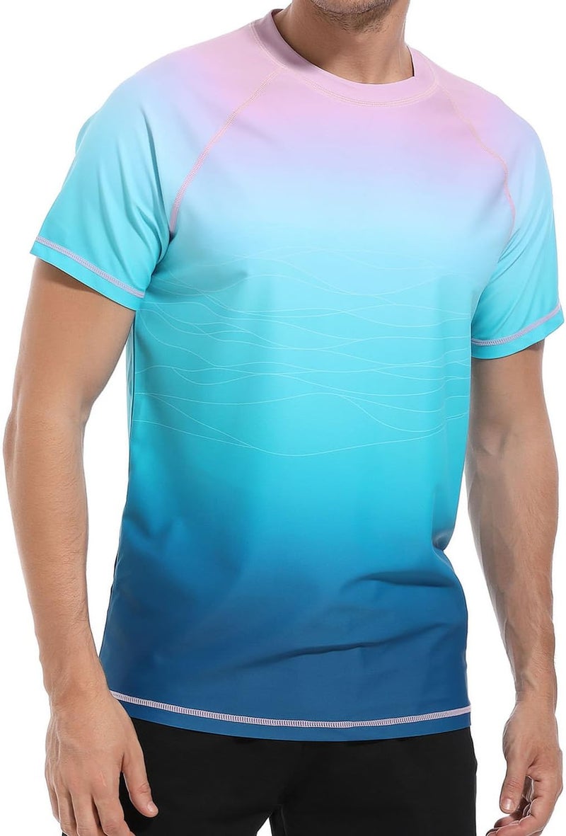 VAYAGER Men's Swim Shirts Rash Guard UPF 50+ T Shirts Quick Dry Loose Fit Water Surfing Shirt - Image 5