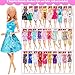 BJDBUS 11 Sets Doll Clothes 3 Sequins Dresses 4 Fashion Dresses and Floral Short Skirt 4 Casual Outfits Tops and Pants for 115 inch Girl Doll Clothing - Image 4