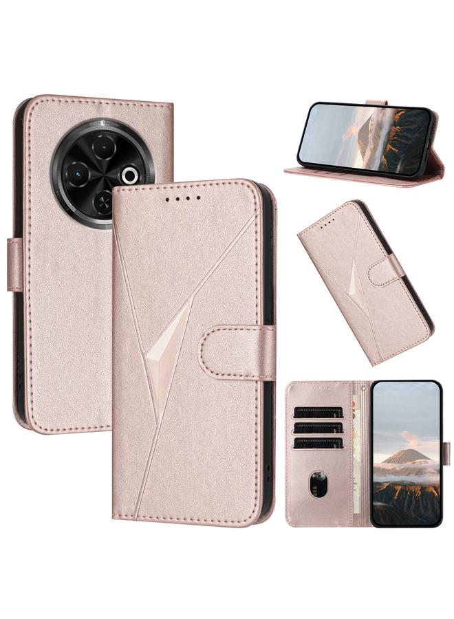 erorex Case For Tecno Spark 30C Triangle Pattern Buckle Clasp Leather Phone Case - Image 1