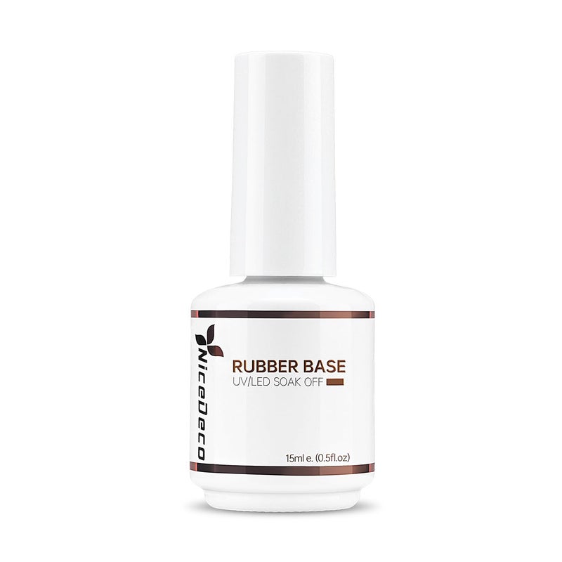 Nicedeco Hema Free Clear Rubber Base Gel Polish for Nails U V Cruelty Free Vegan Color Base Gel Nail Polish 15ML - Image 1