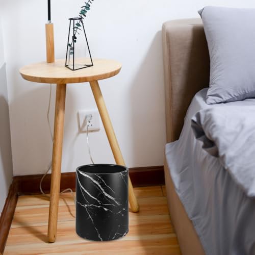 HOLIDYOYO Marble Trash can 10.62X9.05In Small Round Lidless Wastebasket for Bathroom Kitchen Office with Stable Structure and Modern Marble Texture - Image 5