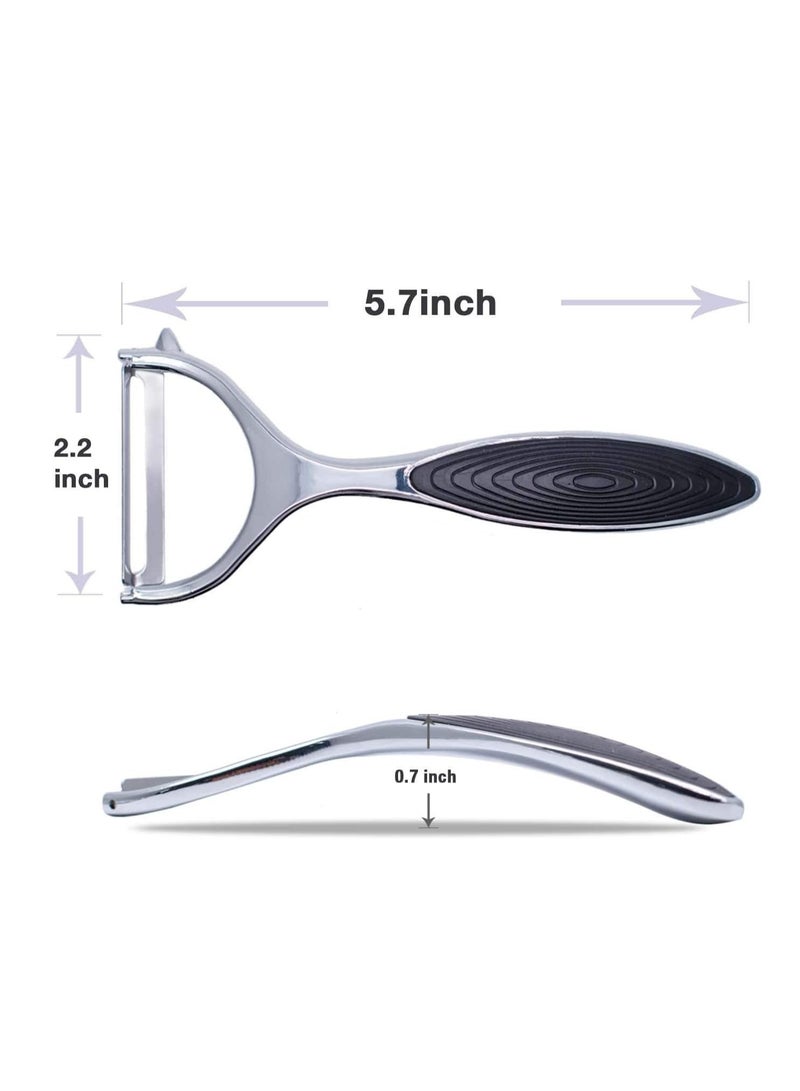 CLASSYTOUCH Vegetable, Apple Peelers for kitchen, Fruit, Carrot, Veggie, Potatoes Peeler, Y-Shaped and I-Shaped Stainless Steel Peelers, with Ergonomic Non-Slip Handle & Sharp Blade, Good Sturdy  - Image 5