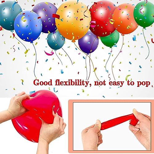 KUULBELA 68Pcs Red Black White Latex Balloons 12 Inch with Black Red Confetti Balloons for Birthday, Wedding, Baby Shower, Graduation Poker Card Party. - Image 3
