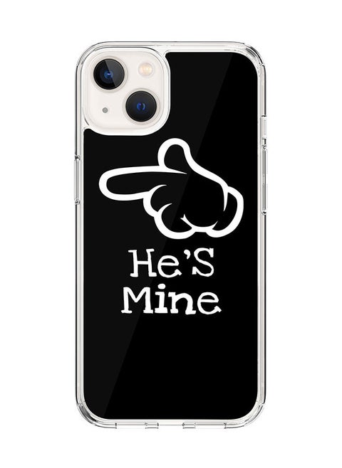 Classic Clear Case for Apple iPhone 14 Hybrid Soft Case Flexible Edges Anti Drop TPU PC Gel Thin Transparent Cover [ Designed for Apple iPhone 14 ] - He's mine Full Print