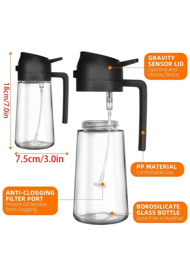 1 حقن زيت ، اثنين في واحد موزع زيت الزيتون والحقنة ، زجاجة زيت الزيتون 470 مل ، تستخدم للطبخ ، المطبخ ، السلطة ، الشواء ، زجاجة رش زيت الزيتون ، مناسبة لتخزين السوائل المختلفة ، مناسبة للشواء في الهواء الطلق ، الشواء ، الأغذية المنخفضة الدهون ، السلطة ، المطبخ ، الشواء ، مقلية الهواء والتخييم ، مناسبة للفتيات ، الشواء المنزلي الخفيف ، الرذاذ ، الموزع ، أدوات المطبخ القابلة لإعادة الاستخدام - Image 3