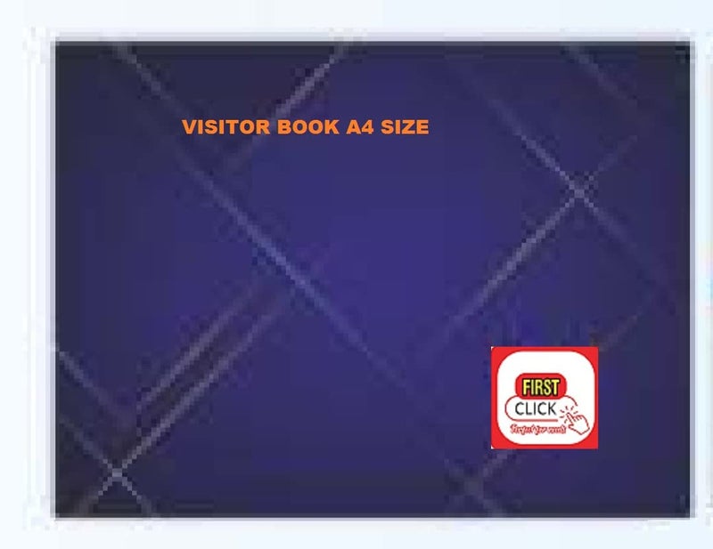 FIRST CLICK A4 Visitor Book Leatherite Guest Book Feedback Address Books Business Records Book Size 21x29.7cm 144 Page, Design of The Notebook is Subject to Change depending on Stock Available - Image 4
