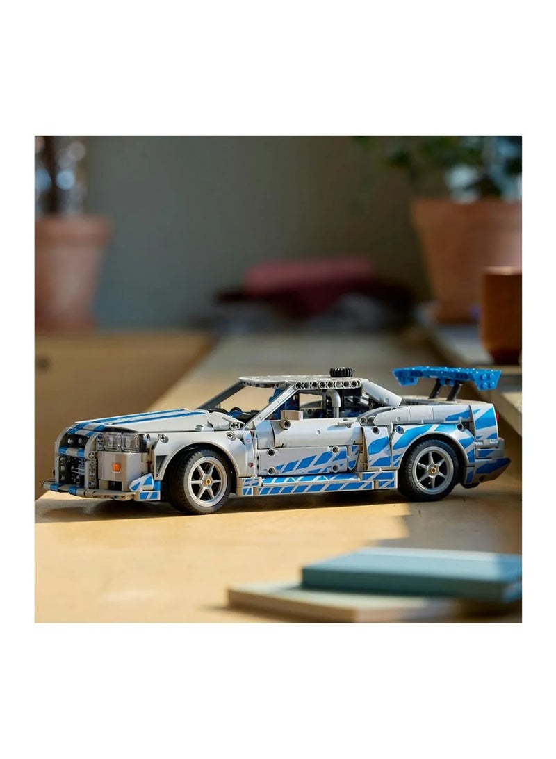 LEGO Technic 2 Fast 2 Furious Nissan Skyline GT-R (R34) Car Model Kit, Buildable Vehicle 42210 - 1410 Pieces - Image 2