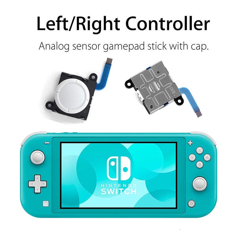 Kinyanco 3D Replacement Joystick Analog Thumb Stick for Switch Lite - Include Tri-Wing, Cross Screwdriver, Pry Tools + 4 Thumbstick Caps, Switch Lite Drift Repair Tool Kit - Image 3