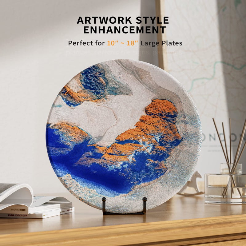 IPAME 8 Inch Large Plate Stands for Display - Metal Square Wire Plate Holder Display Stand + Picture Stand for Book, Platter, Plaque, Photo Easel (2 Pack) - Image 5