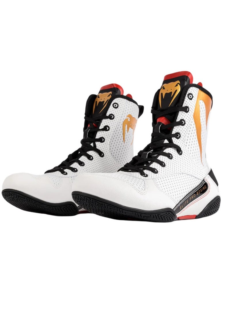 VENUM - VENUM ELITE BOXING SHOES ICE /GOLD LOGO - Image 1