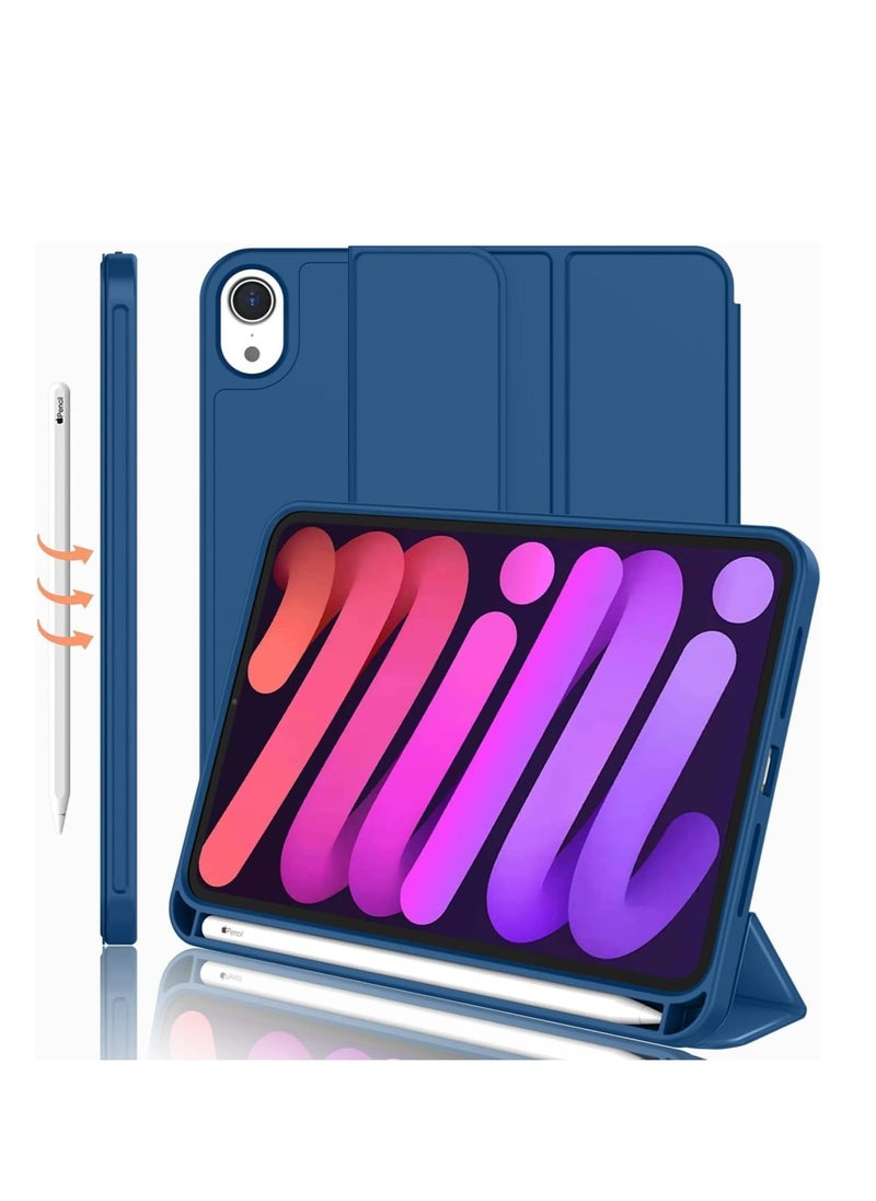 JAJEEK New Smart Case with Pencil Holder Compatible with iPad Mini 7 – Tri-Fold Smart Case with Soft TPU Back, Auto Wake/Sleep, Dustproof & Anti-Fingerprint, Heavy Duty Protection, Ultra-Slim & Lightweight - Image 1