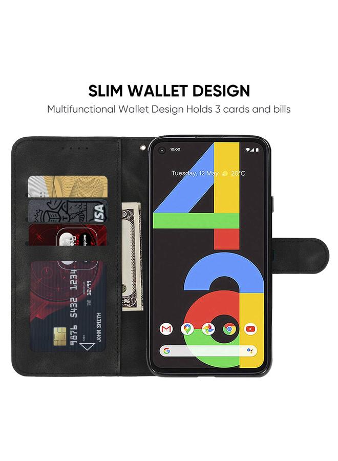 Zaboon Case For Google Pixel 4a 4G Skin Feel Geometric Lines Leather Phone Case - Image 3