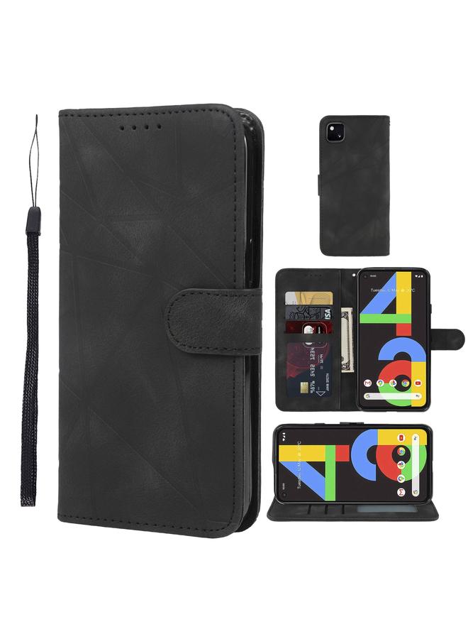 Zaboon Case For Google Pixel 4a 4G Skin Feel Geometric Lines Leather Phone Case - Image 1