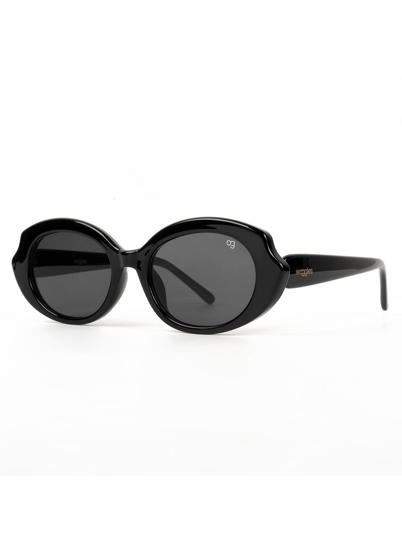 ووجلز نظارات شمسية سوداء بيضاوية بتصميم مميز للرجال والنساء - Image 5