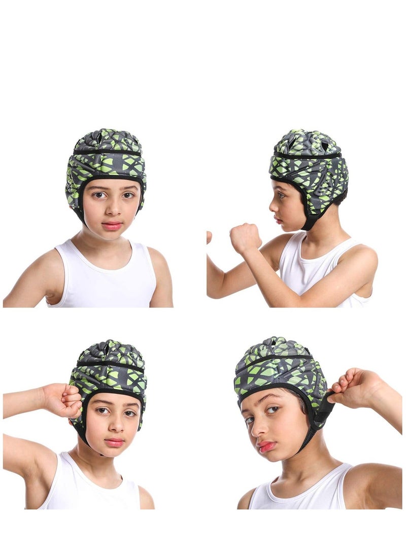 Y&D - Mult-Color Soft Helmet, Flag Football Rugby Goalkeeper Cap Shell Soccer Headgear Special Needs Protection for Childrens 4-12 Years - Image 1