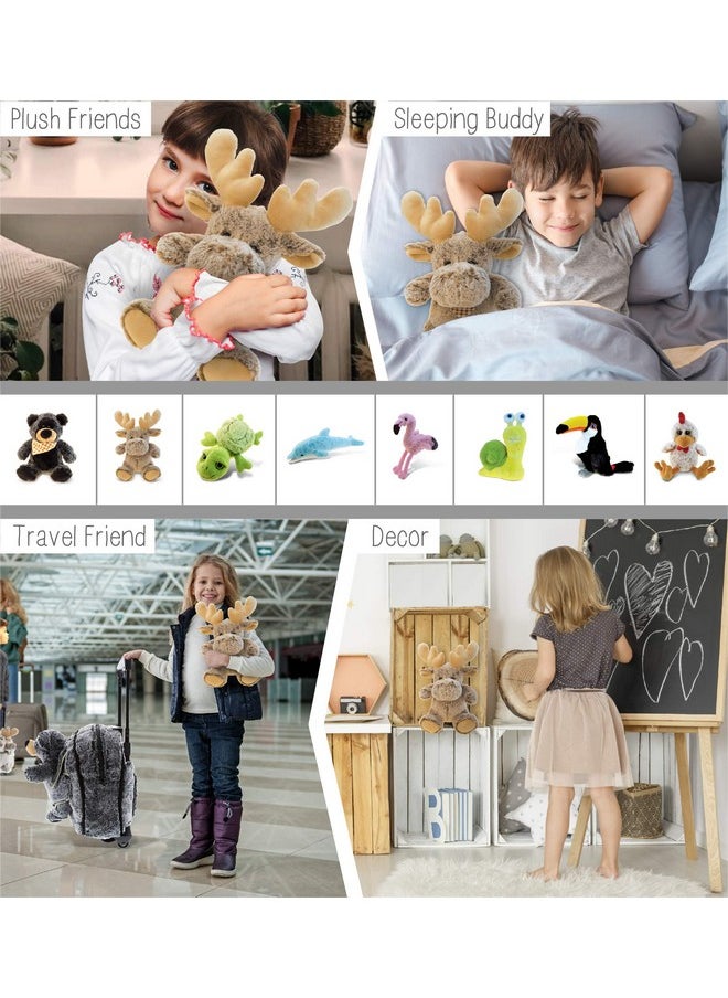Puzzled - Dollibu Sitting Moose Super Soft Stuffed Animal Cute Realistic Stuffed Animals For Girls. Boys And Adults Animal Gifts Kids Zoo Nursery Décor For Newborn 11 Inches - Image 1