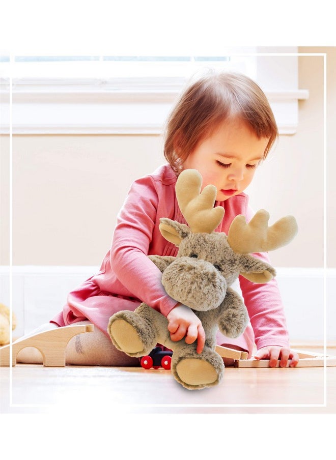 Puzzled - Dollibu Sitting Moose Super Soft Stuffed Animal Cute Realistic Stuffed Animals For Girls. Boys And Adults Animal Gifts Kids Zoo Nursery Décor For Newborn 11 Inches - Image 1