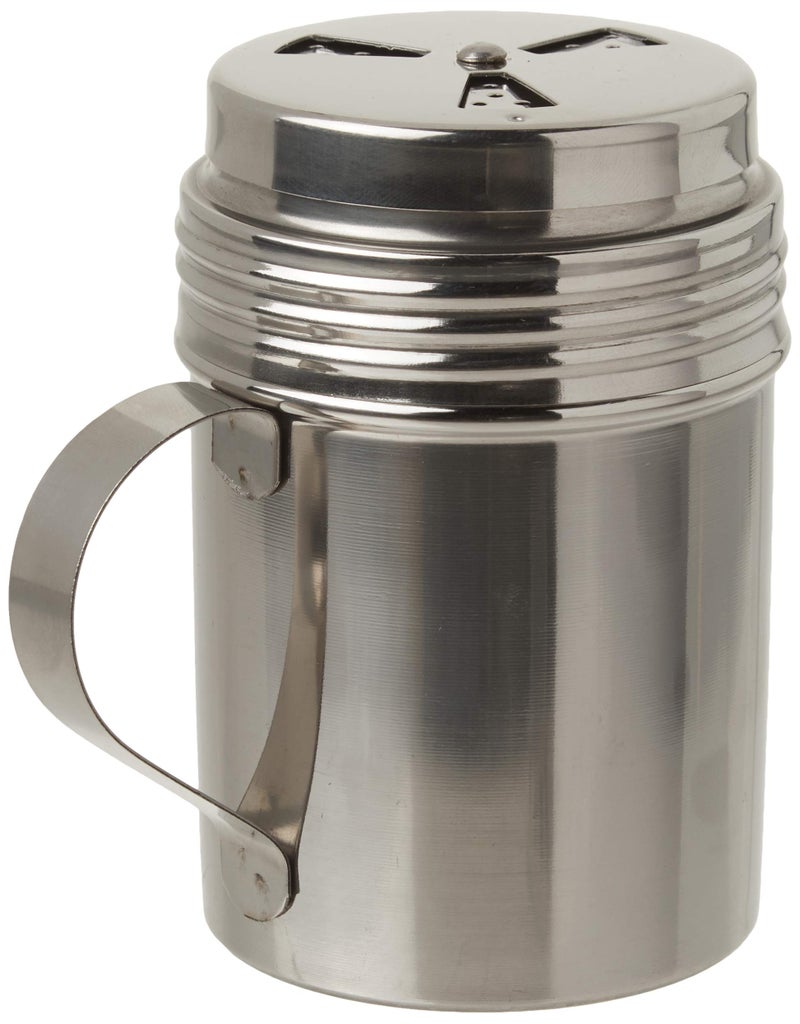 Tablecraft, 10 oz, Silver Stainless Steel Dry Rub Shaker with Handle, 10-Ounce - Image 2