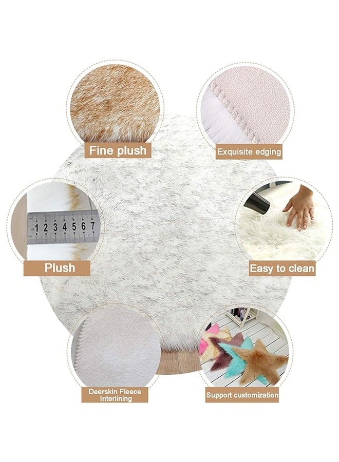 NKX Modern Fluffy Long Pile Area Rug Non-Slip, Super Soft Decor Contemporary Carpet 200*200 Cm  - Image 4